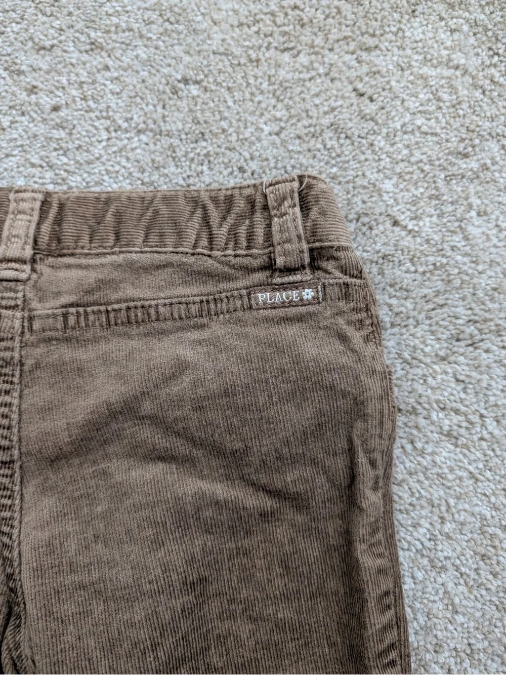 The Children's Place Brown Cord Flare Pants with Studded Pockets